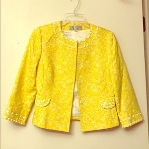 Tahari crop jacket embellished 4p